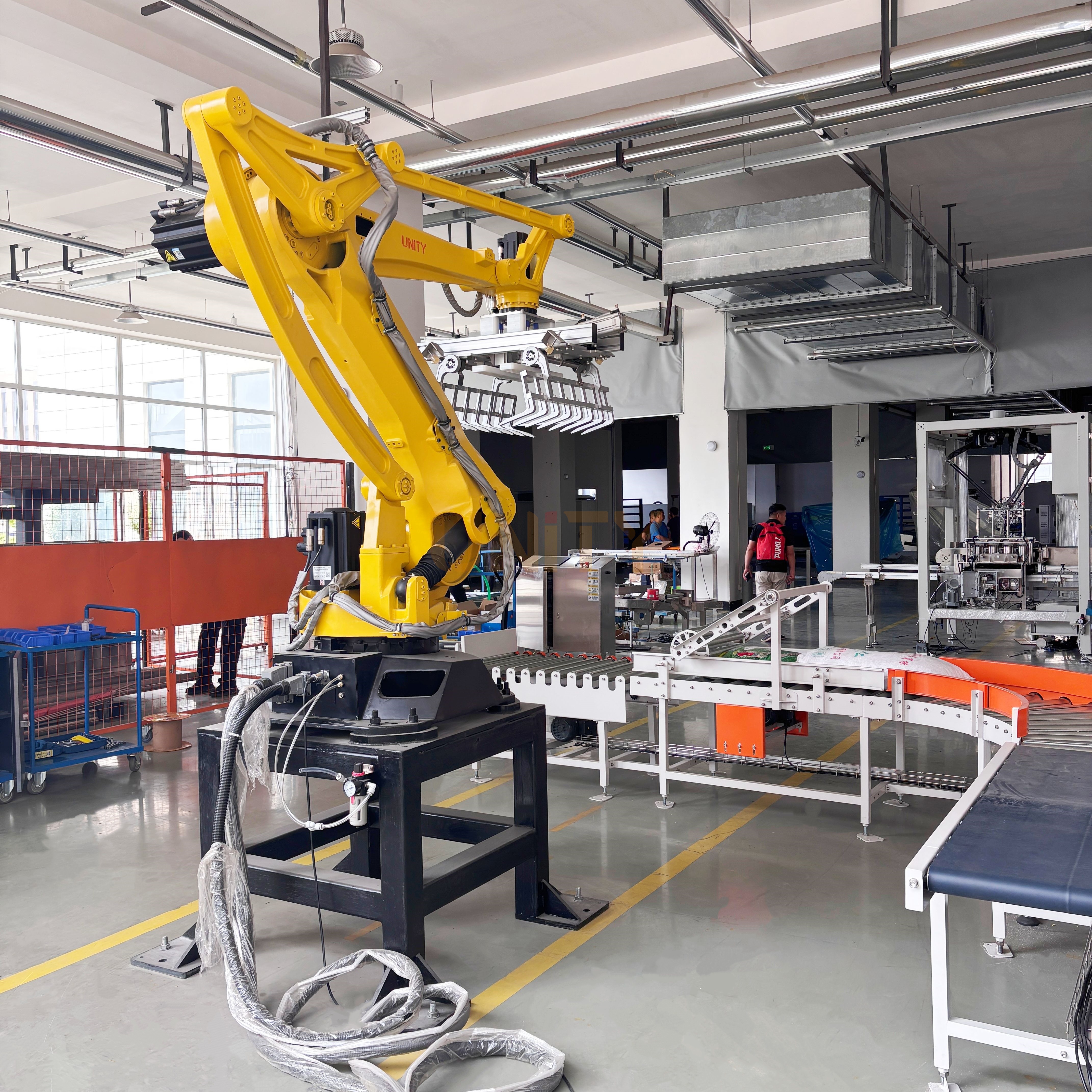 Robotic Palletizer เครื่องจัดเรียงสินค้าอัตโนมัติแบบถุง/กล่อง/กล่อง/เคส Robot Palletizer
