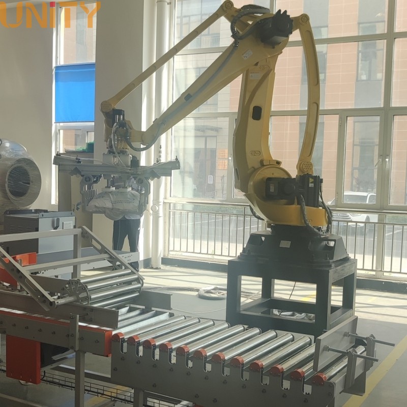 &Ccedil;imento/Kimyasallar/Gıda/Hayvan Yemi Torbaları i&ccedil;in 25KG 40KG 50KG Paletleme Robotu