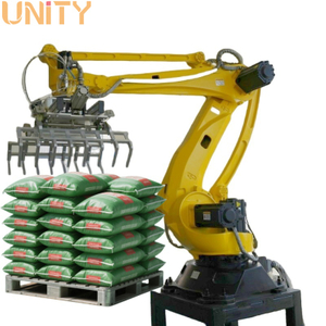 Robot Palletizing Otomatis Sepenuhnya Langsung dari Pabrik 50KG 180KG Robot Palletizer untuk Palletizing Karton/Tas/Lembaran Logam