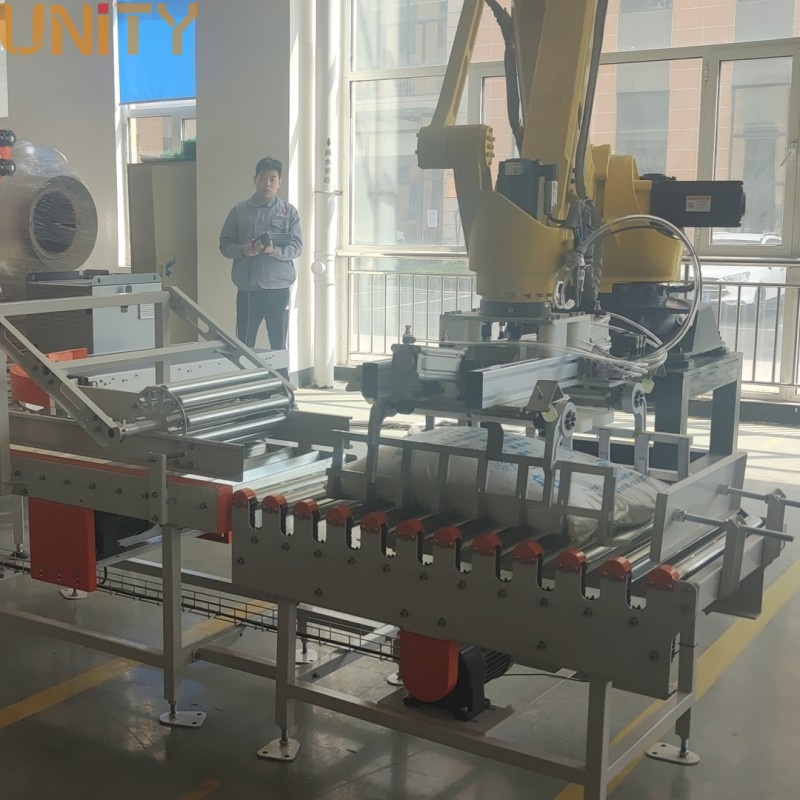 &Ccedil;imento/Kimyasallar/Gıda/Hayvan Yemi Torbaları i&ccedil;in 25KG 40KG 50KG Paletleme Robotu